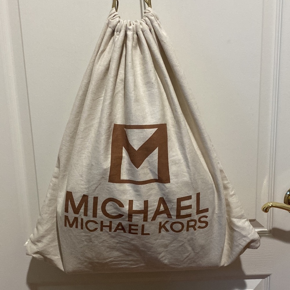 MICHAEL KORS Y2K White Croc Embossed Leather Canvas Shoulder Bag Wristlet NWOT - Picture 10 of 12